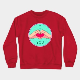 love hand sign Crewneck Sweatshirt